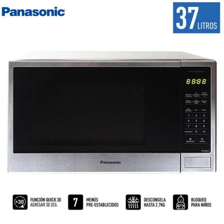 Horno Microondas 37 Lts 900W NN-SB646SRPK - Plateado