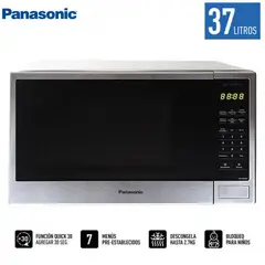PANASONIC - Horno Microondas 37 Lts 900W NN-SB646SRPK - Plateado