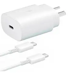 SAMSUNG - Cargador USB C de 25W con Cable para Galaxy A14 Blanco