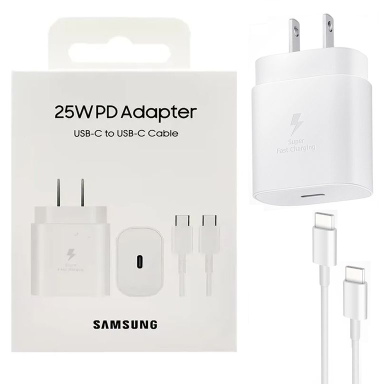 Cargador 25W con Cable para Galaxy S21 FE Blanco