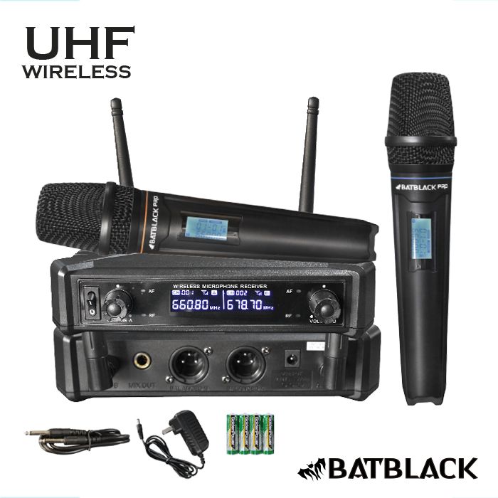MICROFONO INALAMBRICO UHF DOBLE CDISPLAY BT-M43PRO