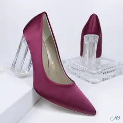 MARGLO SHOES - ZAPATOS DE VESTIR MUJER SATIN ROJO VINO M10