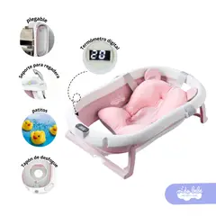 GENERICO - Bañera para Bebé Portátil Ideal SPA Rosa