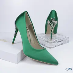MARGLO SHOES - ZAPATOS DE VESTIR VESTIR SATIN VERDE M11