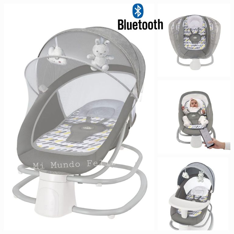 Silla Mecedora Rocking 4 En 1 Musical Plegable Bandeja Comer