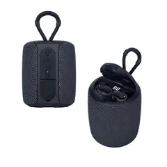 TEROS - PARLANTE Y AUDIFONO INALAMBRICO TE-6033N 2 EN 1 COLOR NEGRO
