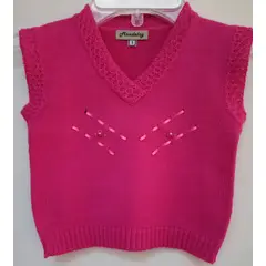 GENERICO - PULLOVER CHALECO NIÑA FUCSIA MANDALAY KNITS
