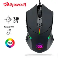 REDRAGON - Mouse Centrophorus M601RGB 7,200 DPI RGB