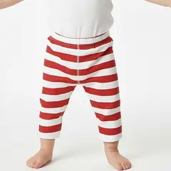 GENERICO - Pantalon Navideño a Rayas Blanco Navidad