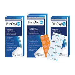 PANOXYL - Parches para el acné de uso nocturno PM 40 Unidades 3 Pack