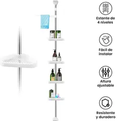 OEM - Esquinero de Baño de 4 Niveles Multiuso 3.20 Metros