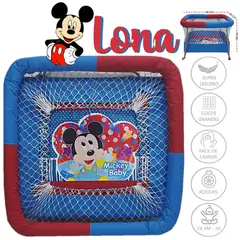 GENERICO - Corral Con Ruedas para Bebes Acolchado Lona Niño