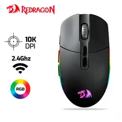 REDRAGON - Mouse INVADER PRO M719RGB Inalambrico 10,000 DPI RGB