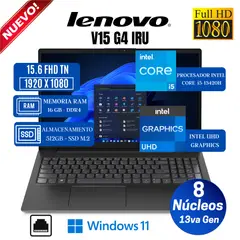 LENOVO - Laptop V15 G4 IRU 15.6" FHD TN, Core i5-13420H, 13va Gen, Ram 16GB, Ssd 512GB, Win 11
