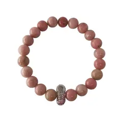 LUCYANA JOYAS Y ACCESORIOS - Pulsera para Mujer con dije de Zapato y Rodonita - Joyas Lucyana