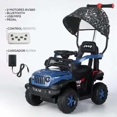 BABYKISS - CARRO CON CONTROL REMOTO ELECTRICO TODO TERRENO AZUL