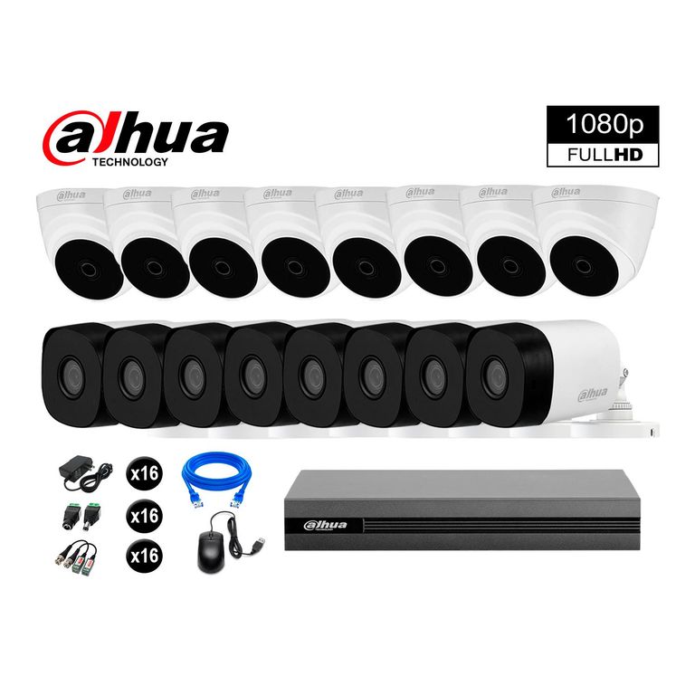 CÁMARAS SEGURIDAD KIT 16 FULL HD 1080P + CABLE HDMI OFERTA