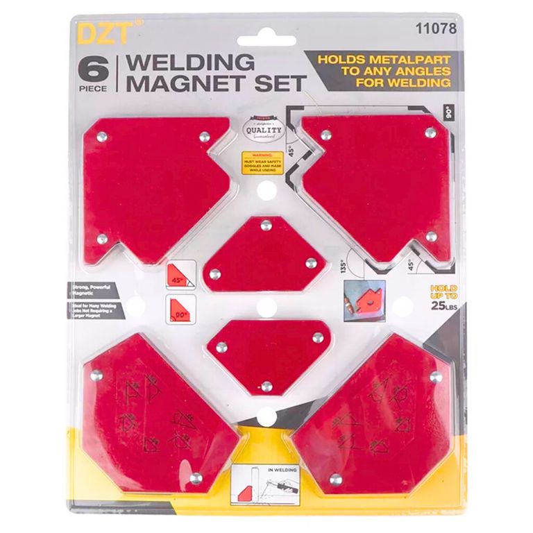 Set de 6 Escuadras Magnéticas para Soldar