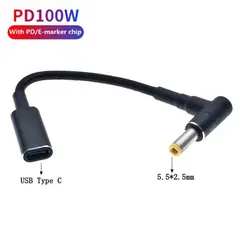 GENERICO - Cargador para Toshiba Asus Lenovo - Adaptador Tipo C - Chip PD y E-mark