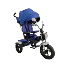 GENERICO - TRICICLO MULTIFUNCIONAL CHOPPER GIRATORIO RECLINABLE AZUL