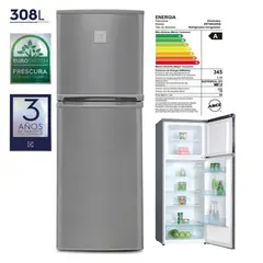 ELECTROLUX - Refrigeradora 308 Lt Top Freezer ERT45G2HQI Silver