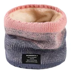 KAST PE - Bufanda mujer Warm Jaspeado Rosado y Lila Cuellera de Invierno