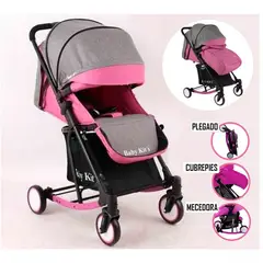 BABY KITS - Coche Cuna Mecedora ROCCIO Fucsia