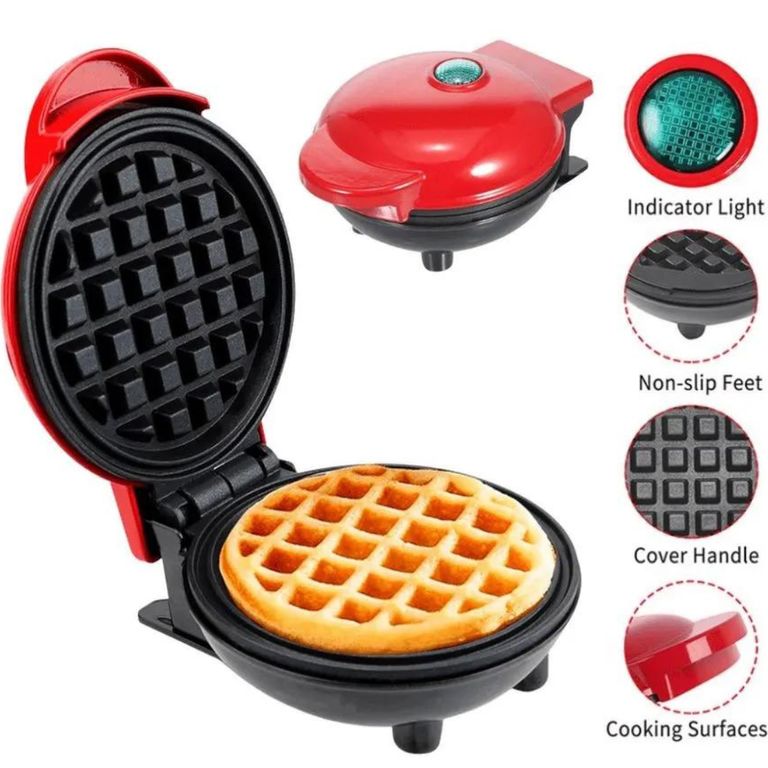 Mini Wafflera Eléctrica Antiadherente - Circular