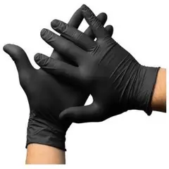 GENERICO - GUANTES DE NITRILO NEGRO TALLA "XS" CAJA X 100 UNIDADES