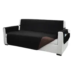 SALA FABULOSA - Protector de mueble impermeable 3-2-1 NEGRO reversible CHOCOLATE