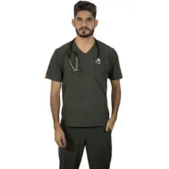 TWELVE - - conjunto médico scrubJohns - verde militar jaspeado