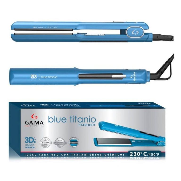 Plancha Alisadora Blue Titanio Starlight 3D Therapy ION-DIGITAL