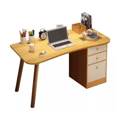 GENERICO - Escritorio Moderno Vintage 3 Cajones Marrón Claro ZZ42