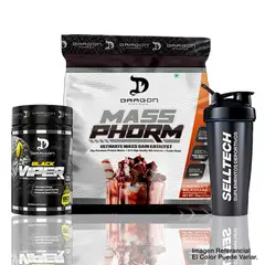 DRAG PHARMA - Dragon Pharma Massphorm 12Lb Chocolate+Black Viper 90 Caps