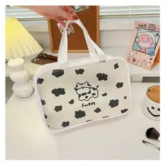GENERICO - Neceser estuche de Maquillaje con diseño kawaii 31x21x12 - Blanco