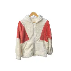 GENERICO - Casaca polar de felpa bicolor muy suave y cómoda para estar abrigada