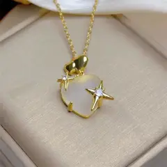 GENERICO - Collar corazón rosa bebe