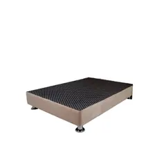 MUEBLES MACRUMO - Box Tarima reforzado y acolchado Queen Plz - Beige Patas instaladas