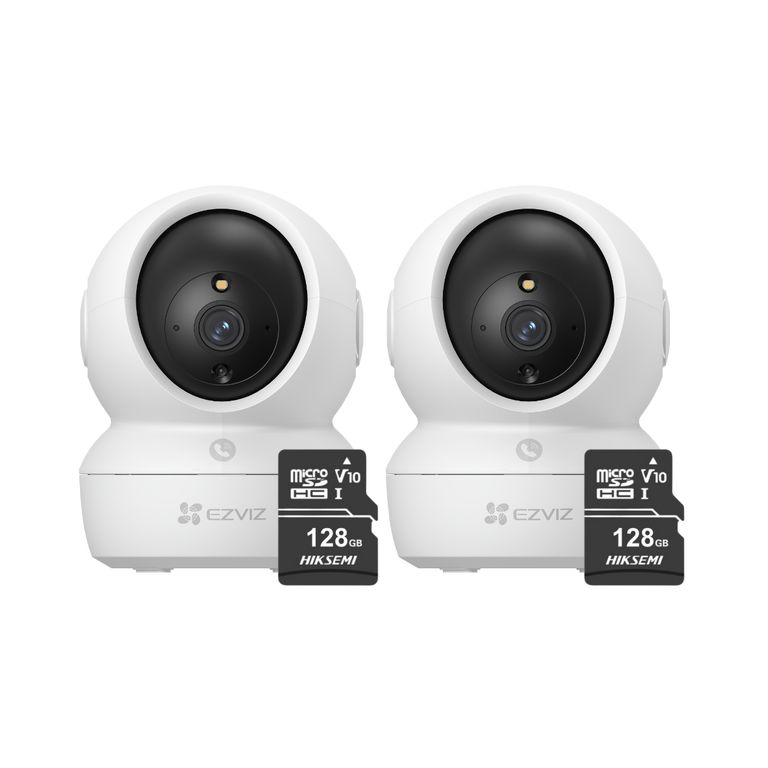 Kit de 2 cámaras seguridad full hd para interiores H6C-Pro-2MP + 128SD