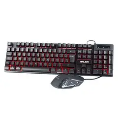 HALION - Kit Teclado y Mouse Gamer Eclipse HA-813C USB RGB