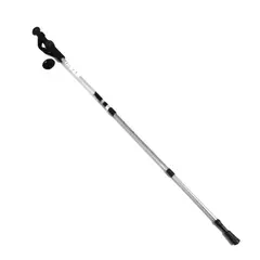 GENERICO - Bastón Trekking Mango Recto Con Antishock Diman C Roseta Plateado