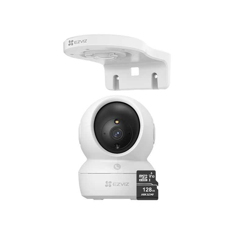Cámara de seguridad H6C Full HD + Soporte de montaje en pared + 128GB -