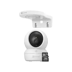EZVIZ - Cámara de seguridad H6C Full HD + Soporte de montaje en pared + 128GB -
