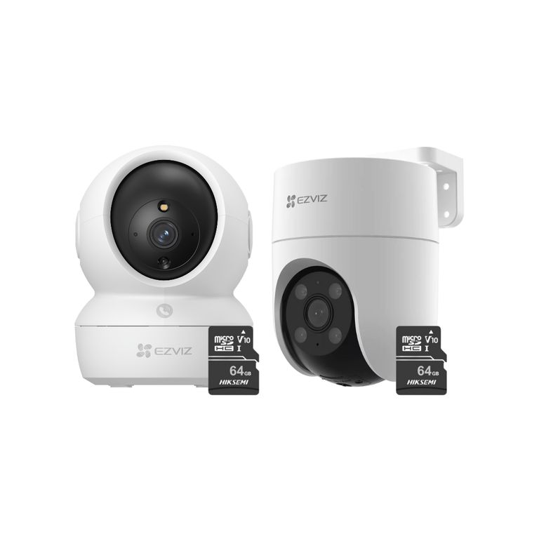 Kit de cámaras de seguridad inteligente H6C Full HD + H8C 2MP + 64SD -