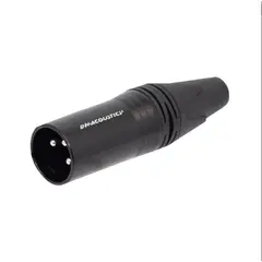 GENERICO - Plug Canon XLR 3 Pines Negro LN-1137BG-BK LN-ACOUSTICS