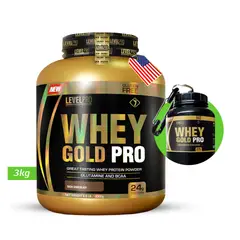 LEVEL PRO - WHEY GOLD PRO 3KG CHOCOLATE + PORTAPROTEINA