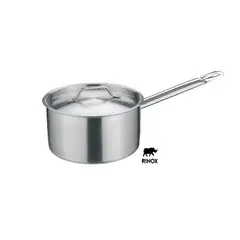 RINOX - Cacerola alta con mango 3 Litros 18x11 con tapa acero inox
