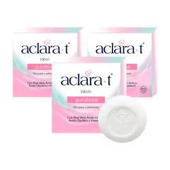 GENERICO - Jabón Con Glutathione Aclara-T 80Gr 3 Unidades