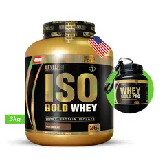 LEVEL PRO - ISO GOLD WHEY 3KG CHOCOLATE + PORTAPROTEINA
