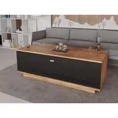 TU MESITA - Mesa de Centro Multiusos Zenda color MarrónNegro 1 cajón